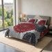Italian Bed Linen KI-OSA KIO-623 Beddengoedset met digitale print, 100% zacht katoen, gemaakt in Italië, tweepersoonsbed