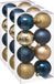 Feeric lights & Christmas Atmosphera Kerstballen - 24 stuks - Kunststof - Blauw-Champagne - 7 cm