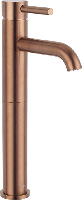 Ben Lavion Wastafelkraan - Geborsteld Koper - 22 cm Hoge uitloop - Modern