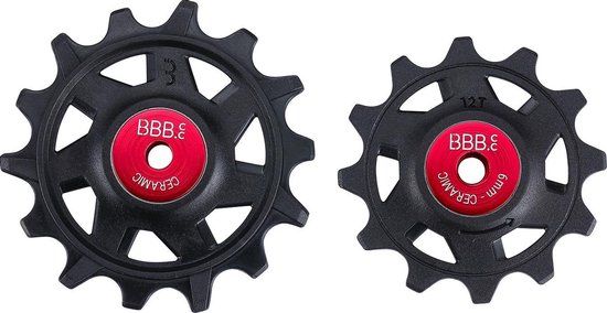 BBB Cycling Keramische Derailleurwieltjes SRAM - 12-speed Derailleur Wieltjes - Duurzaam - Zwart - 12T/14T - RollerBoys Ceramic 12T-14T SR BDP-17