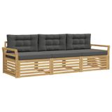 vidaXL - Buiten - bank - set - 3 - st - Wit - en - antracietkleurig