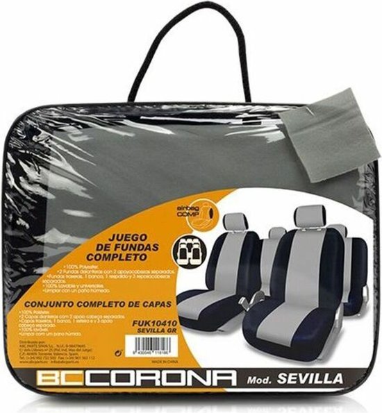 Bc Corona Set Hoezen Voor Zittingen Bc Corona Sevilla Grijs (11 Pcs)