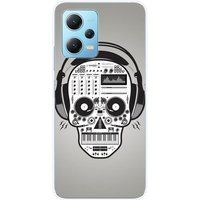Xiaomi Bedrukt siliconen hoesje compatibel met Xiaomi Redmi Note 12 5G, Xiaomi Poco X5 Skull music