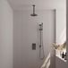 Brauer Gunmetal Edition Thermostatische Regendoucheset Inbouw - Hoofddouche 20 cm - 3 Weg - Handdouche Staaf - Doucheslang - Geintegreerde Glijstang - Gunmetal