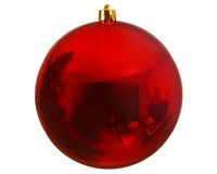 Ksd Decoris Kerstbal plastic glans 250mm kerstrood KSD