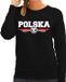 Bellatio Decorations Shoppartners Bv Polen / Polska landen / voetbal sweater met wapen in de kleuren van de Poolse vlag - zwart - dames - Polen landen trui / kleding - EK / WK / voetbal sweater M