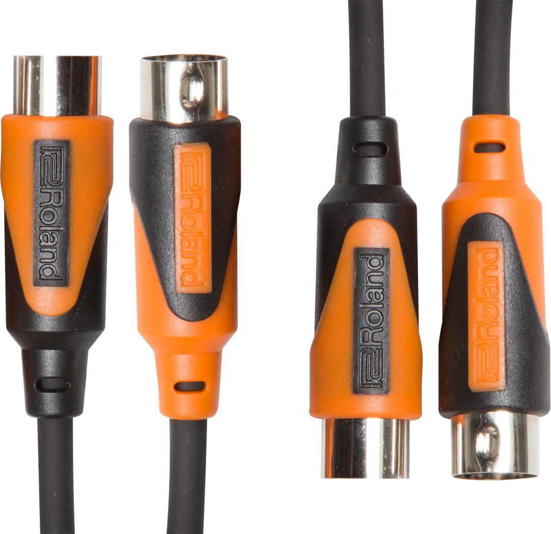 Roland RMIDI-B5-DUAL - MIDI kabel - 1,5 m - Zwart/Oranje