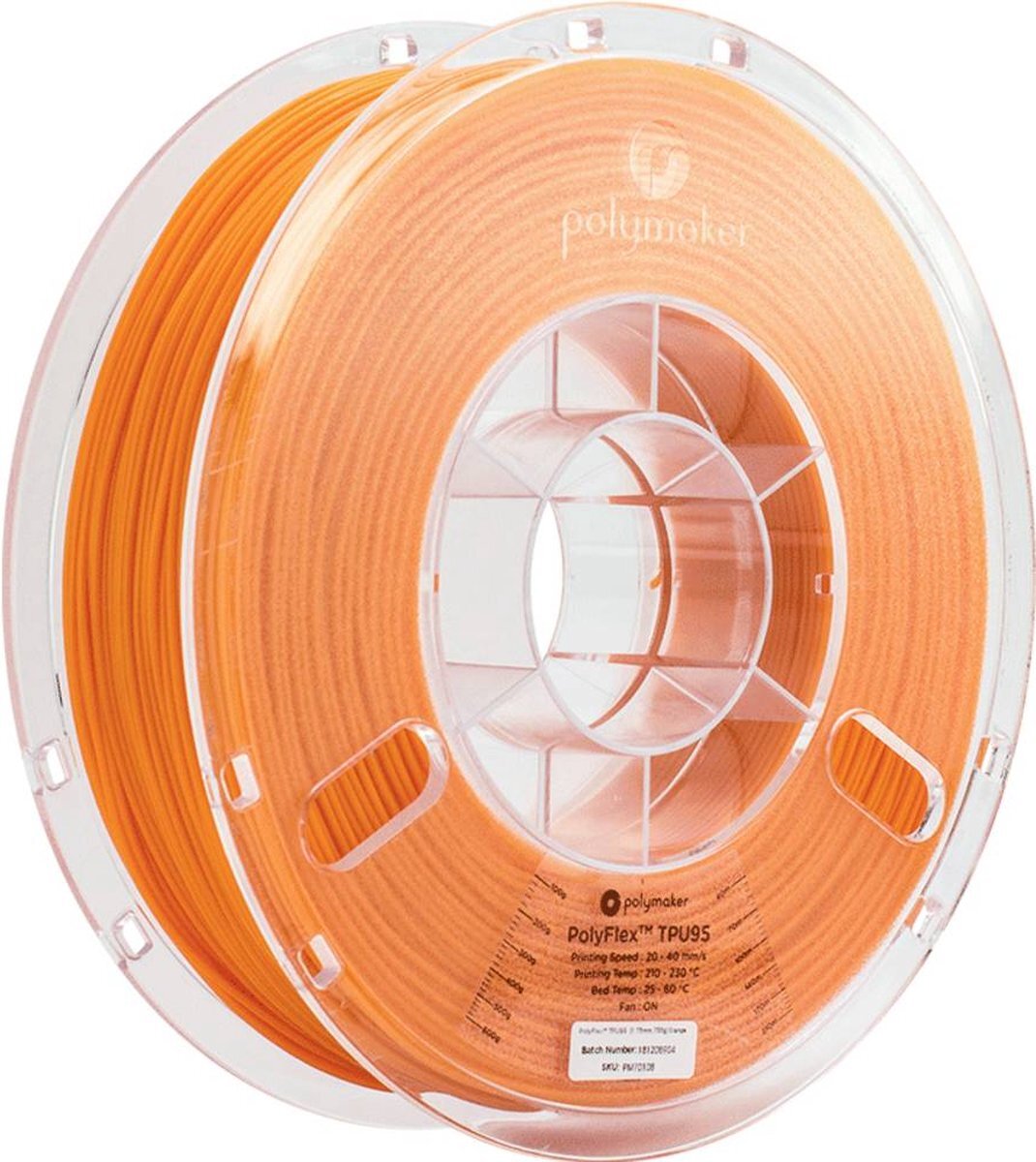 POLYMAKER PD01006 PolyFlex TPU-95A Filament TPU flexibel 1.75mm 750g Orange 1 pc(s)