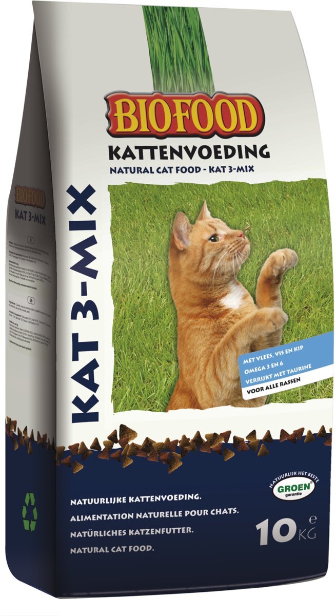 BIOFOOD Kat 3-Mix - Kattenvoer - 10 kg