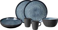 Brunner Tête-à-Tête Geschirrset 8-delig Venetian Donkerblauw Melamine
