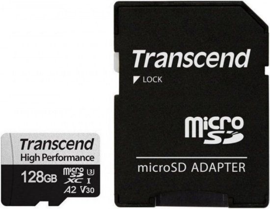 Transcend microSDXC 340S - 128 GB - microSDHC-kaart - Class 10, Class 3 UHS-I