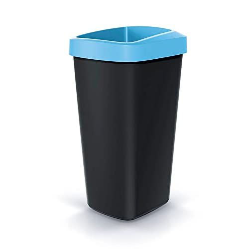 KEDEN Recycling Bin Plastic with Practical Lid Open Blue
