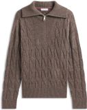 Tommy Hilfiger Gebreide Trui Dames Wol M Chocoladebruin Herfst/Winter 2026