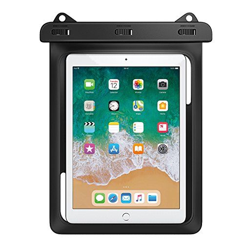 Universal MoKo Universal Waterproof Case, Dry Bag Pouch for iPad 9 10.2 2021, iPad 8/7 10.2, iPad Air 5/4 10.9, Air 3 10.5, iPad Pro 11, Galaxy Tab A7 10.4, Tab S6 10.5, Tab E9.6, BLACK