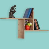Stijlvolle wandplank, licht walnoot, 100 x 50 x 18 cm, 100% melamine gecoat deeltjesbord, 16 mm dik, perfect voor woondecoratie en organisatie