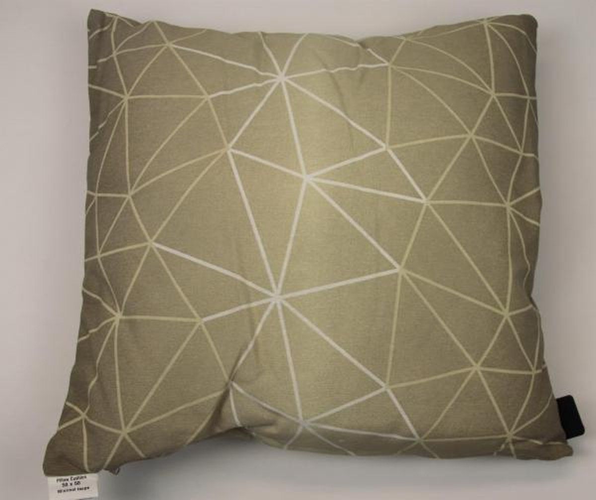 Madison sierkussen 50x50 cm Minimal taupe - Katoen - Taupe