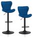 Ensemble de 2 tabourets de bar, modèle "ailes", réglables en hauteur, pivotants à 360°, avec dossier