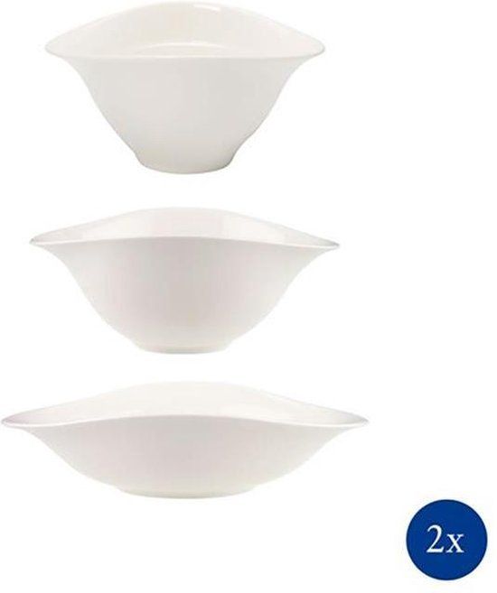 Villeroy & Boch Vapiano Schalen - 6 delig - Wit - Porselein