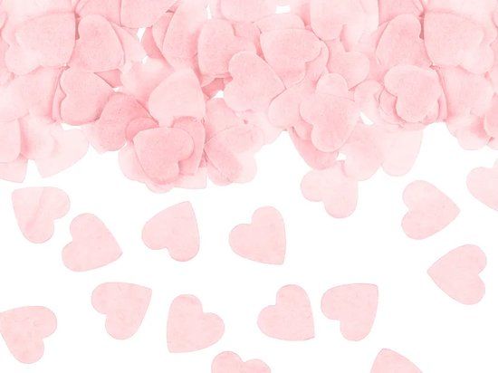 Party Decoration Poland Hartjes confetti - Roze papieren hartjes - 15g
