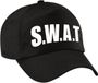 Bellatio Decorations SWAT team politie verkleed petje - baseballcap - zwart - voor volwassenen - carnaval