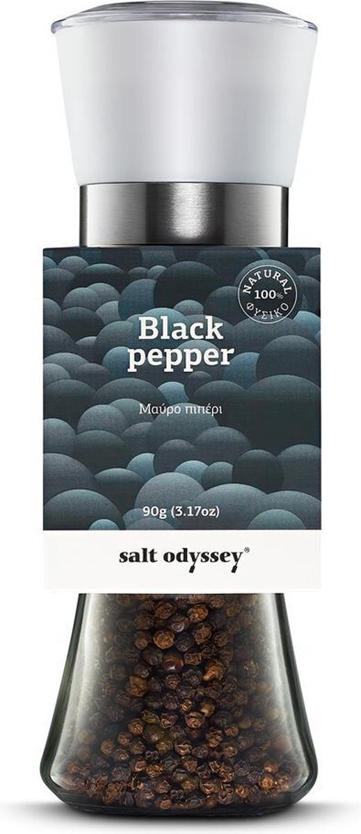 Salt Odyssey Zwarte peper molen - Navulbaar - Natuurlijk - Odyssey - 200g