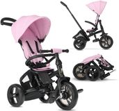 Deryan Explorer Driewieler - Duwstang - Opvouwbaar met Mandje - Roze