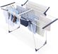 Sans marque Étendoir - Modèle ailes extensible - Blanc - Métal - 15m de longueur de séchage