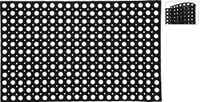 Merkloos / Sans marque Deurmat - 50 x 80 cm - Zwart met gaten