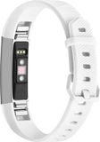 By Qubix Qubix - Compatible Fitbit Alta HR Siliconen Bandje met Gesp - Maat Large - Wit