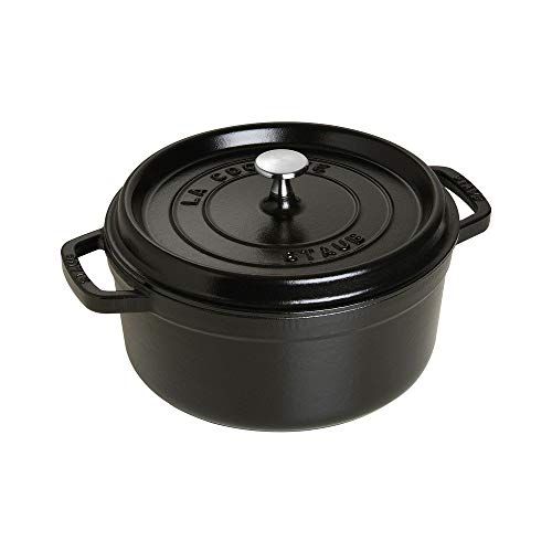 Staub Ronde braadpan van gietijzer in zwart - 24 cm / 3,8 liter