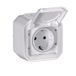 Legrand Stopcontact 16A met aardingscontact aan de zijkant, Plexo, waterdicht IP55, oppervlaktemontage, wit, 069771LE