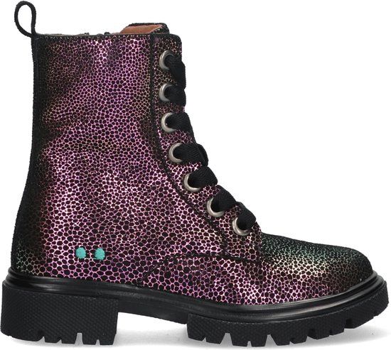 BunniesJR 225884-698 Meisjes Biker Boots - Multicolor - Suède - Veters