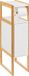 5Five Wc/toiletrolhouder met kastje - wit - bamboe hout - staand - 33 x 20 x 80 cm