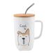 Lachineuse Mug Hondencollectie – De Coole Hond – Met Deksel, Rietje En Lepel – Inhoud: