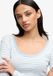 Superdry - Athletic Essentials Gestreept Shirt met Lange Mouwen - Dames - Blauwe nevelstreep - Maat 8