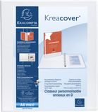 Exacompta 10x Kreacover Ringband in PP met 4 D-ringen van 20mm - A4 maxi - Wit