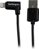 StarTech.com 2 m hoekige zwarte Apple 8-polige Apple Lightning-connector naar USB-kabel voor iPhone / iPod / iPad