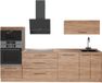 Vicco Keukeneenheid Fame-Line, Goudkleurig Eiken/Goudkleurig Eiken, 280 cm zonder werkblad