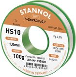 Stannol HS10 2,5% 1,0MM SN99,3CU0,7 CD 100G Soldeertin, loodvrij Loodvrij, Spoel Sn99,3Cu0,7 100 g 1 mm