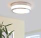 Lindby Plafondlamp badkamer - 2lichts - Glas, metaal - H: 9 cm - E27 - opaalwit, chroom