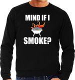 Bellatio Decorations Shoppartners Bv Mind if I smoke bbq / barbecue sweater zwart - cadeau trui voor heren - verjaardag / vaderdag kado L