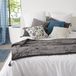 Atmosphera Bedsprei deken Sonia - fluweel donkergrijs - 80 x 180 cm - polyester - extra dik - plaid