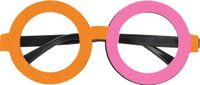 Folat Party Products Folat Bril Colorblock Oranje/Roze