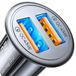 USB-autolader [Dual Port QC3.0] 36W / 6A [volledig metaal] mobiele telefoon oplader auto mini snellader compatibel met iPhone 12/13/11/pro/XR/X/XS, Note 9/Galaxy S10/S9/S8, iPad Air