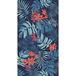 Venilia Antislip tapijt, exotisch bloemendesign, pvc-zacht schuimpapijt, keukenmat, vloermat, vinyl tapijt, keukenloper, vloerbescherming, 65 x 120 cm