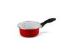 Schäfer Steelpan met lange steel, Ø16cm, 1,3L, geschikt voor inductie, antiaanbaklaag, rode steelpan/kookpan