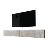 Selsey Kane - TV-lowboard hangend/staand 180 cm (betonlook met led)