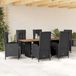 Maison Exclusive - Ensemble de jardin, 7 pièces, avec coussins, noir, résine tressée