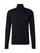 TOMMY HILFIGER Gebreid vest 'Flag Embroidery Zip-thru' zwart
