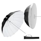 NEEWER 130 cm Parabolische Reflecterende Paraplu Fotografie met Witte Binnenkant, Zachte Verlichting met Diffusordeksel, Tas, Snel Opvouwbaar voor Camera Studio Video Opname Monolight Flits, NS2U